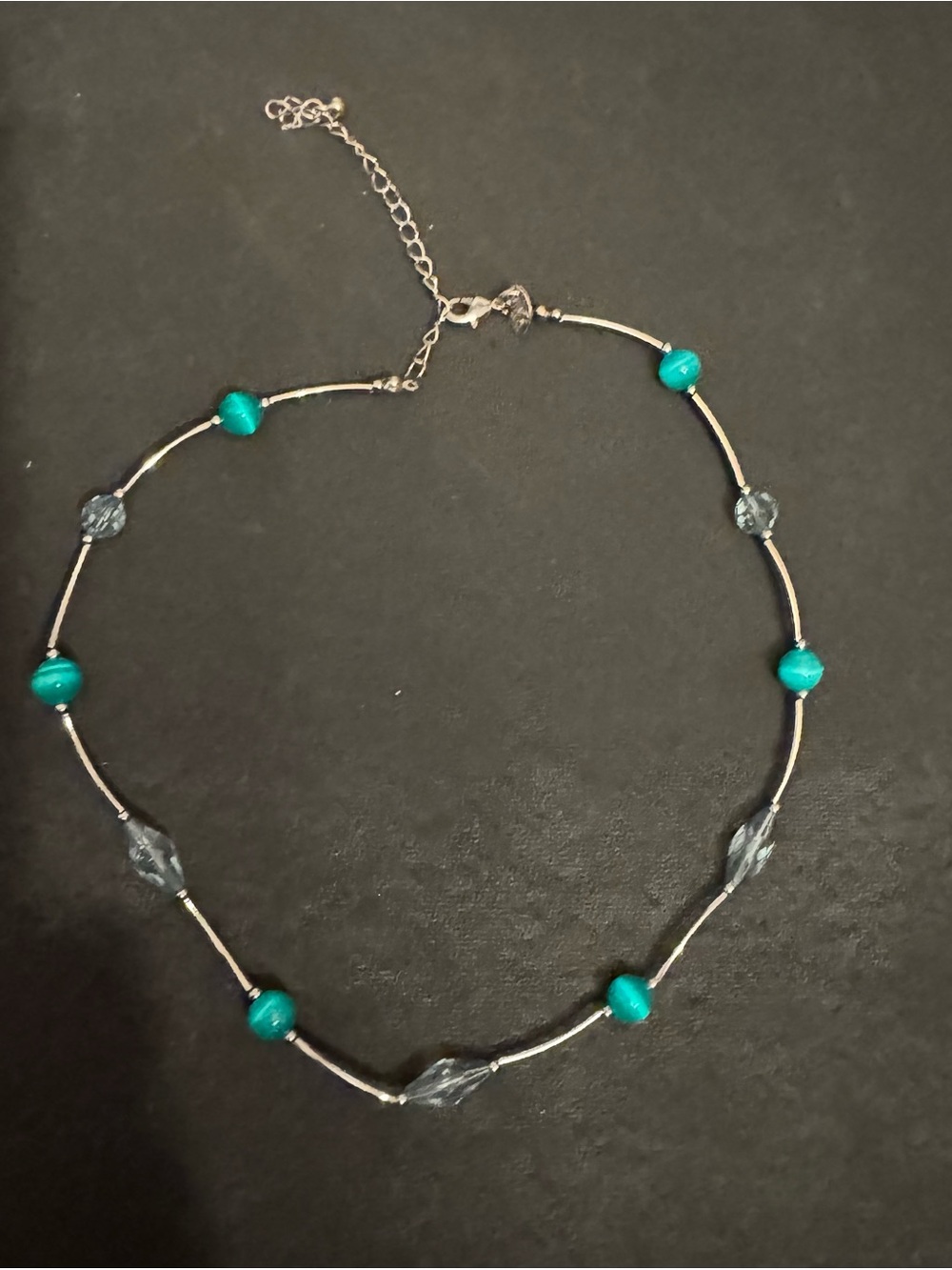 Lia Sophia Teal and Light Blue Bead Necklace
